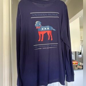 Souther Proper Navy Blue long sleeve tshirt